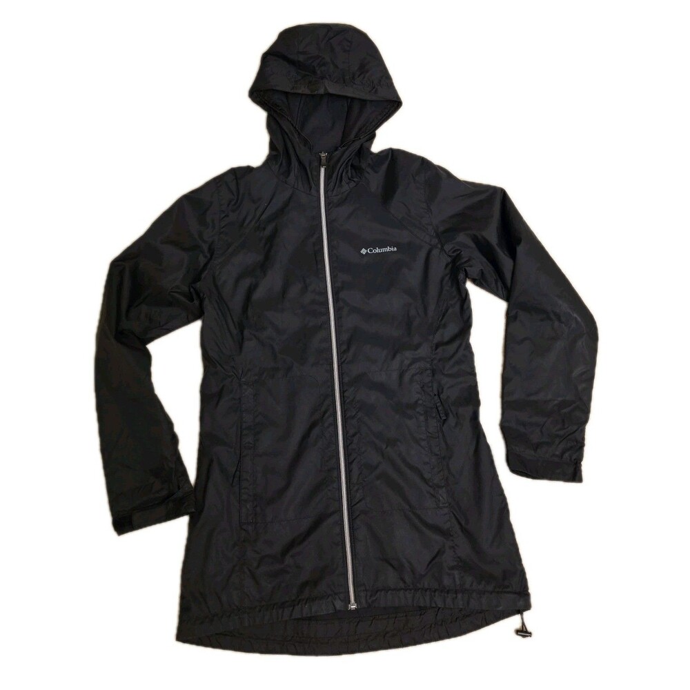 Columbia Womens Black Switchback Lined Long Jacket Size Small